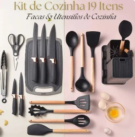 Kit Completo Jogo Utensílios 19pç